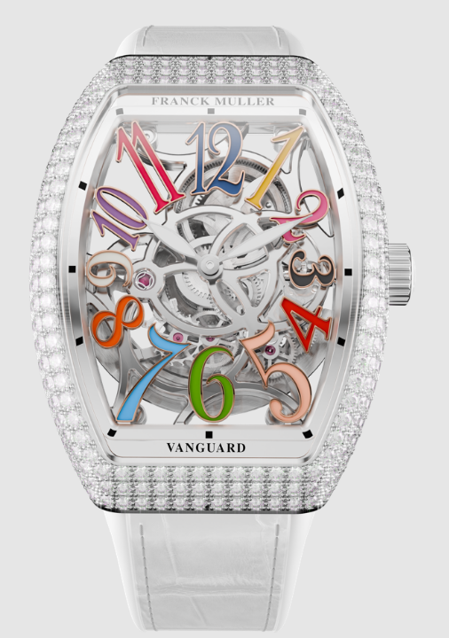 Best Franck Muller Vanguard Lady Slim Skeleton V 35 S AT SQT COL DRM D (BC) Replica Watch